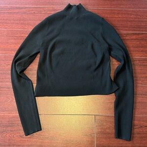 lululemon robbed knit twist back mock neck sweater